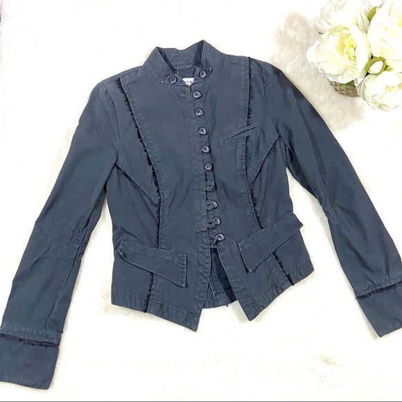 Topshop Jackets & Blazers - Topshop m-o-t-o Button Down Moto Military Jacket